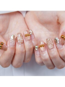 ツイード　ブランケットネイル