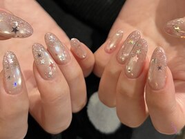 持ち込み星デザインネイル
