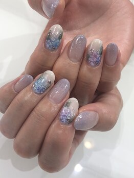 リアンブリエ(LienBriller)/紫陽花ネイル