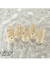 エーアンドエー 蕨店(A&A)/シンプルパールフラワーネイル