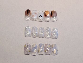 フィロンネイル 市川店(filonnail)の写真/"こだわりぬいたさりげなさ"を。インク/色混ぜ等ニュアンス特化のデザインが豊富【定額ニュアンス¥7500～】
