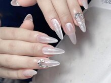 ミネットネイル 池袋(Minette nail)/純白のマグネットネイル