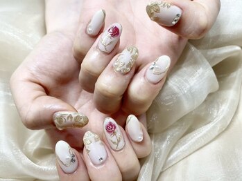 フラワーネイル ミラー 花