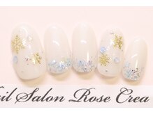 ローズクレア(Rose Crea)/雪の結晶ネイル