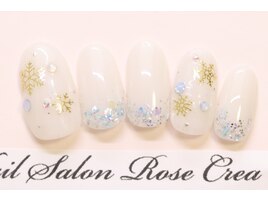 雪の結晶ネイル