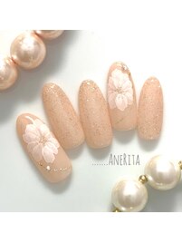 シンプル☆たらし込みフラワー