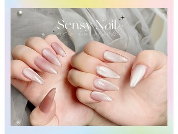 センシー ネイル スタジオ(Sensy Nail Studio)/マグネットネイルのチップ長出し
