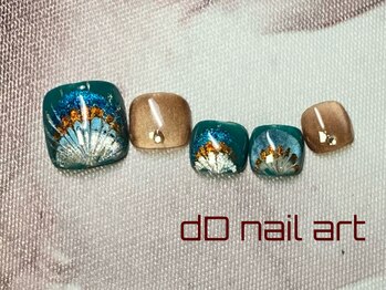 ディーディーネイルアート(dD nail art)/フットdesignアートコース¥7,700