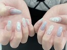 涼しげお花ネイル