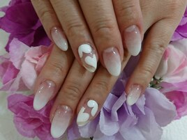 白グラデーション☆