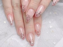シーアンドビーネイル(C&B Nail)/ピンクラメグラデーション