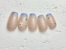 細フレンチ×ホロ花