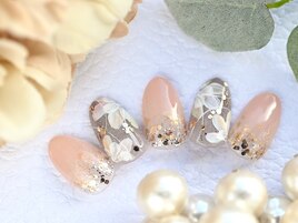 和柄☆フラワー☆くすみカラー