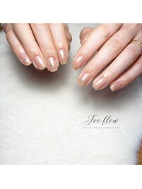 ミラーラメのシンプルネイル♪