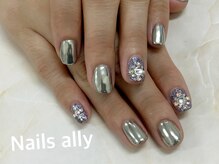 ネイルズアリー 立川店(Nails ally)/ミラー×ストーン