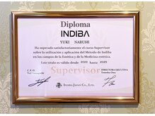 INDIBA最高峰資格スーパーバイザー認定証