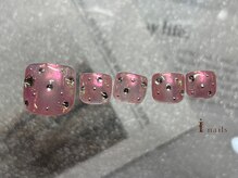 アイネイルズ 横浜EAST店(I-nails)/ミラーストーンフットネイル