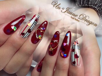 アン ジョーヌドラゴ/ロング☆チェックネイル