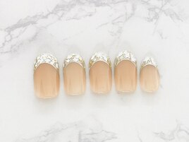 ガラスフレンチネイル