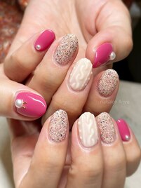 ニット/バレンタインネイル