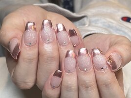 6月　ミラーフレンチネイル