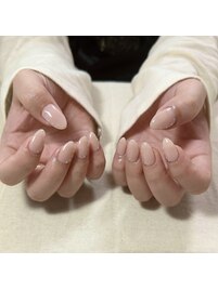 ちゅるんベージュネイル
