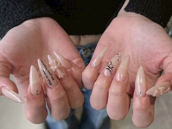 ネイルアヴァンス 京橋店(Nail AVANCE.)/ナチュラルベージュクロムネイル