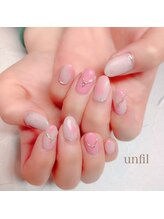 アンフィルルーム(unfil room)/タイダイマットネイル