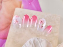 ショコ アンド ラム(Syoko&Lum)/ふんわり桜ネイル♪