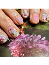クランベリーネイル 代官山 恵比寿(cranberry nail)/華やかフラワーネイル