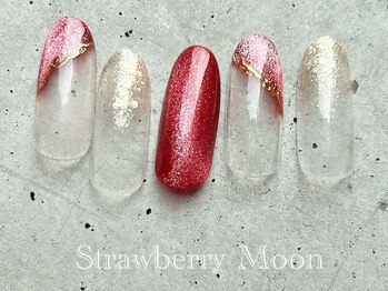サロンストロベリームーン(Salon Strawberry Moon)/マグネットアートネイル ¥7980