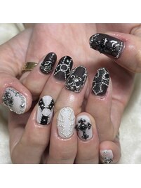 モノトーン☆ハーネスネイル