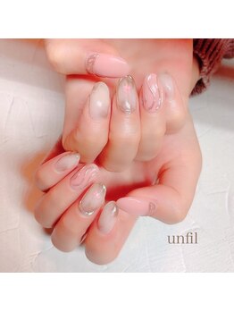 アンフィルルーム(unfil room)/押し花＆ぷっくりミラーネイル