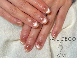 フレンチ柄マグネットネイル