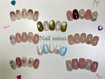 ネイル ミミ(Nail mimi.)の写真/【約20種類以上のかわいいデザイン☆新作デザイン続々追加】オフ込み￥4500でいつでもかわいい指先へ☆