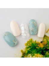 ラ カゼッタ(La casetta)/押し花シェルネイル