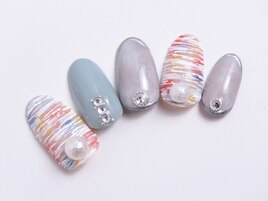 一味違う♪ツイードネイル