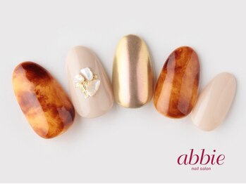 ネイルサロン アビー 宮益坂店(abbie)/べっこうミラーネイル ¥12430