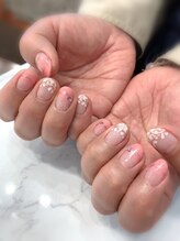 ハーティーネイル hearty nail 溝の口店/お花ネイル/きれいめネイル/春