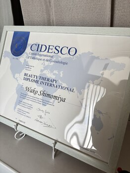 サロンベールカタコリ(BELL)/エステの最上級資格を取得。