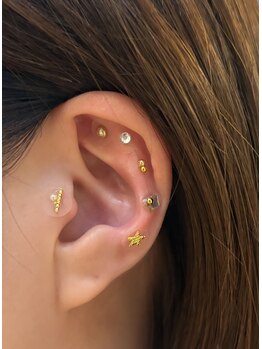 メイプルリーフ/耳つぼジュエリー