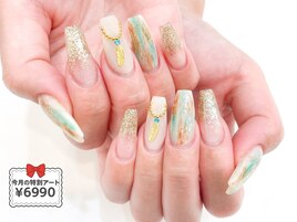 ８月の特別ジェルアート￥6990