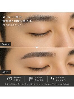 グリット(grit.)の写真/初めてでも大丈夫◎郡山メンズ眉毛スタイリング専門。任せるだけで似合う自然な形に整えます