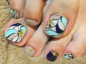 サロン ド ワカ(Salon de WAKA)/プッチ柄フットネイル