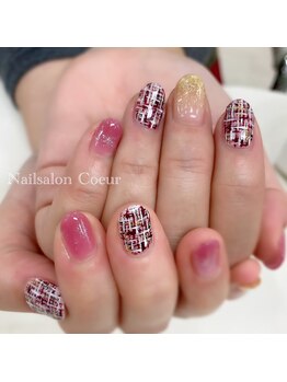 ネイルサロン クール(Nailsalon Coeur)/ツイード　オフィスネイル