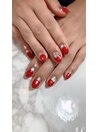 レッド根本ミラーネイル