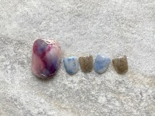 グラッドネイル 銀座店(GLAD nail)/もやもやニュアンスフットネイル