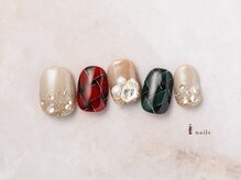 アイネイルズ 横浜EAST店(I-nails)/クリスマスチェックネイル