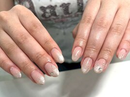 ラメグラネイル/シンプルネイル