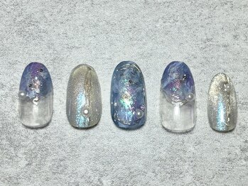 ブルーニュアンスネイル
